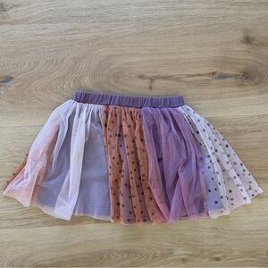 MinyMo Tulle Skirt Girls Size Layered Polka Dot Multicolor Pink Purple